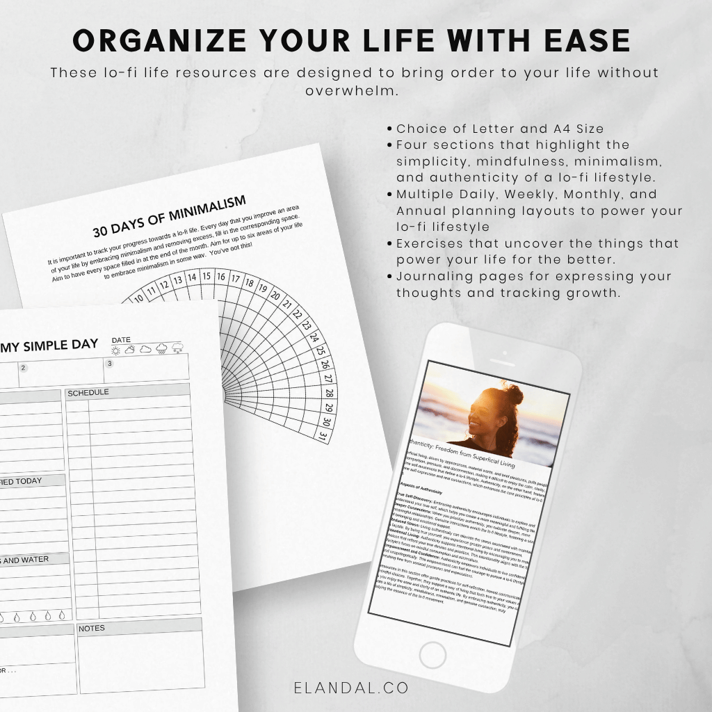 My Lo-Fi Life: Printable Planner for a Life with Less Moving Parts