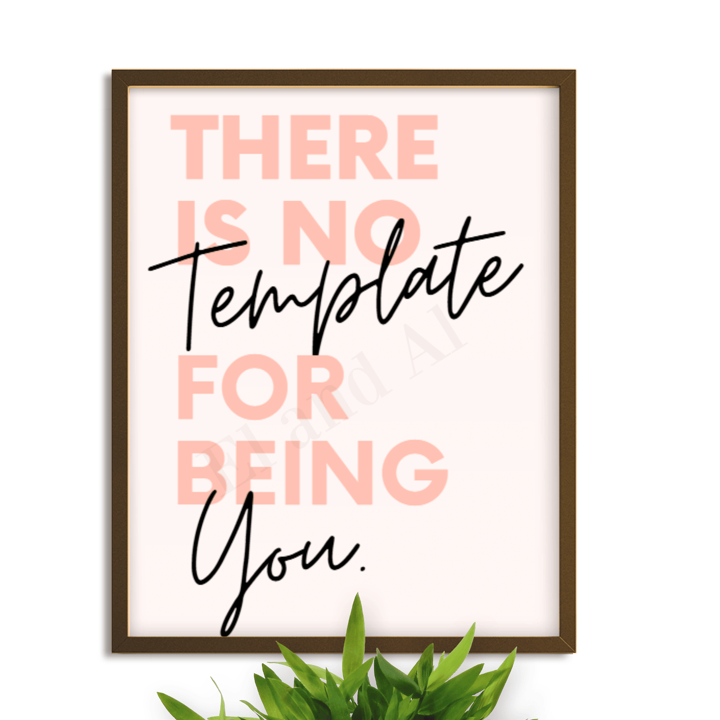 No Template for You: Motivational Framed Wall Art for Your Workspace