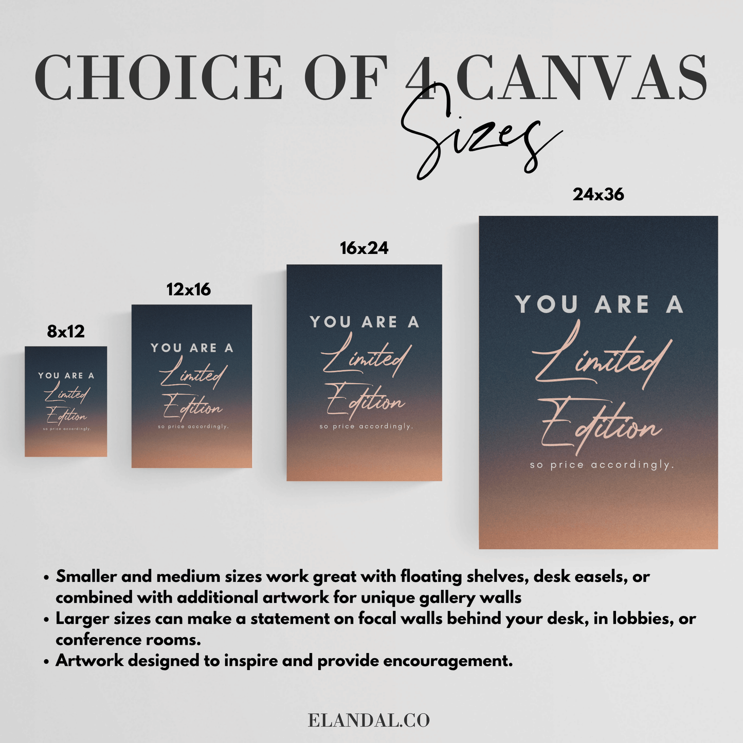 You Are A Limited Edition: Motivational Canvas Wall Art for Office