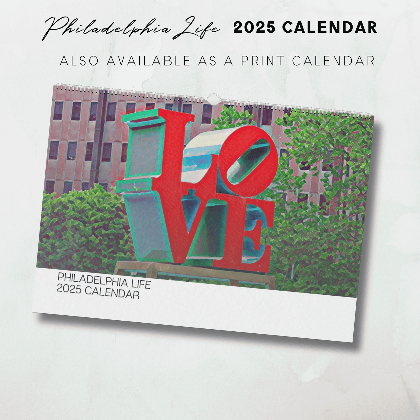 2025 Printable Philadelphia Illustrated Calendar