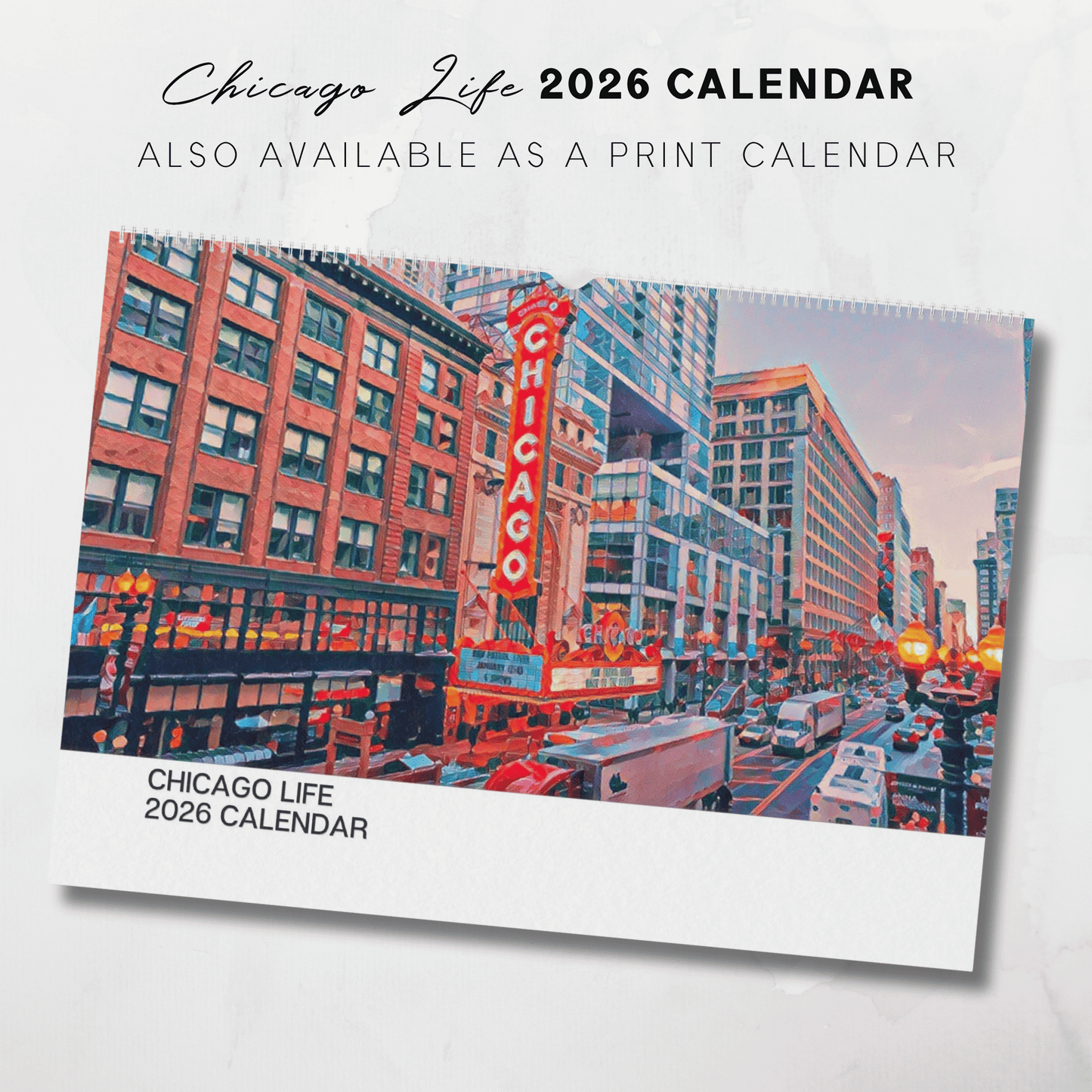 2026 Printable Chicago Illustrated Calendar
