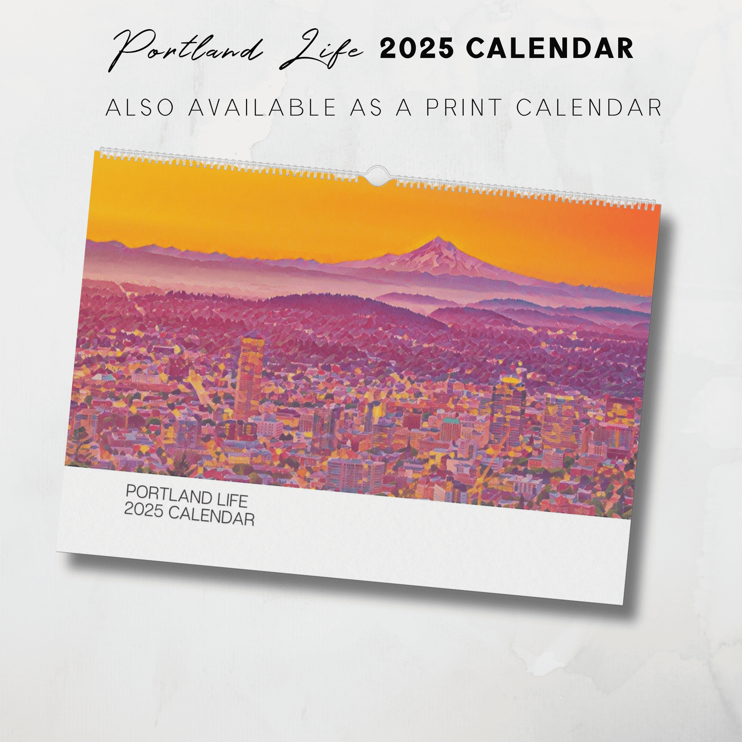 2025 Printable Portland Illustrated Calendar