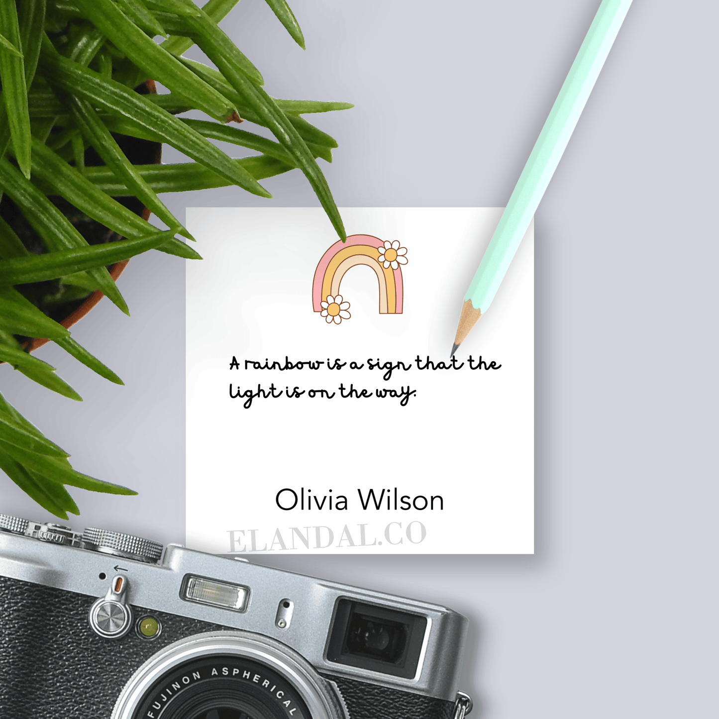 Mini blocs de notas personalizados con diseño retro de arcoíris, tamaño 3 x 3 pulgadas