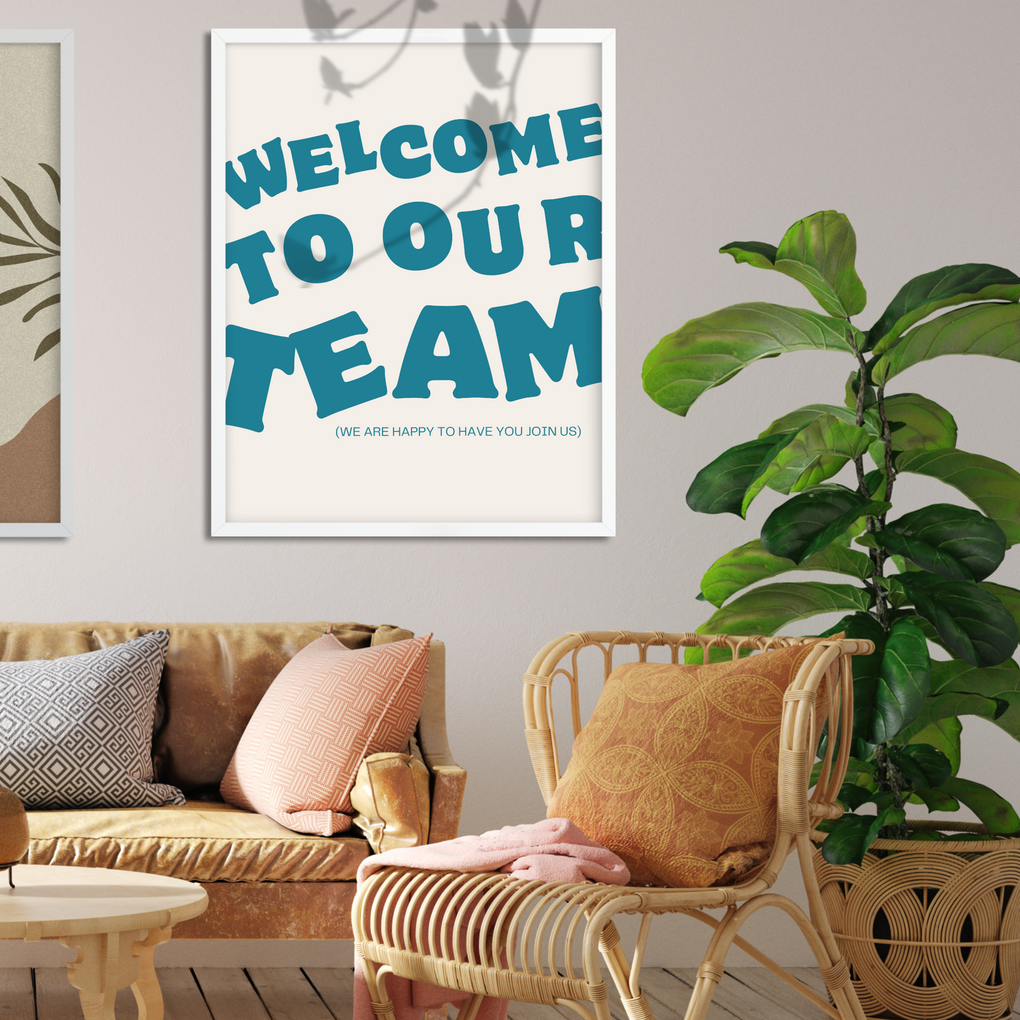 Welcome to Our Team Framed Art for Team Building