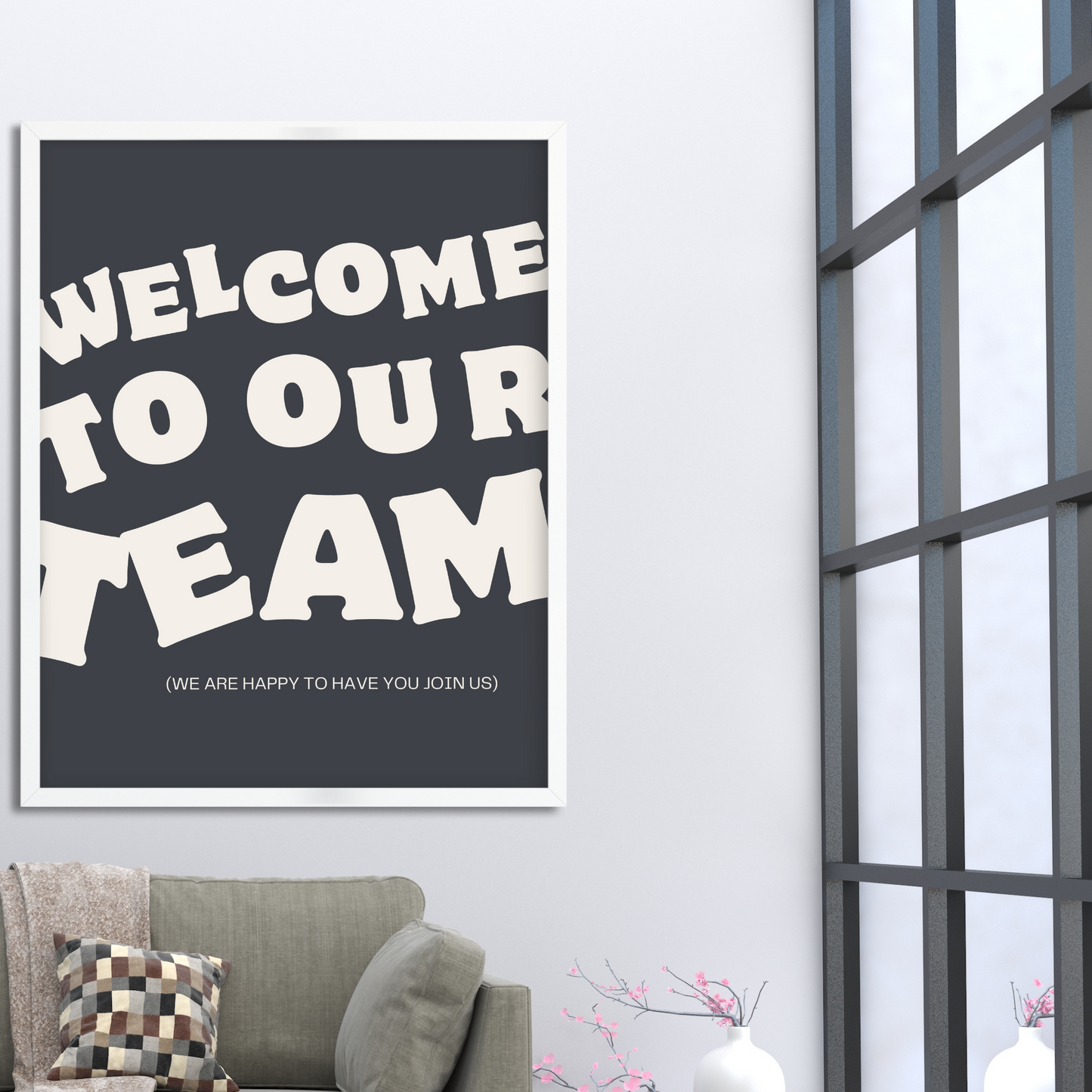 Welcome to Our Team Framed Art for Team Building