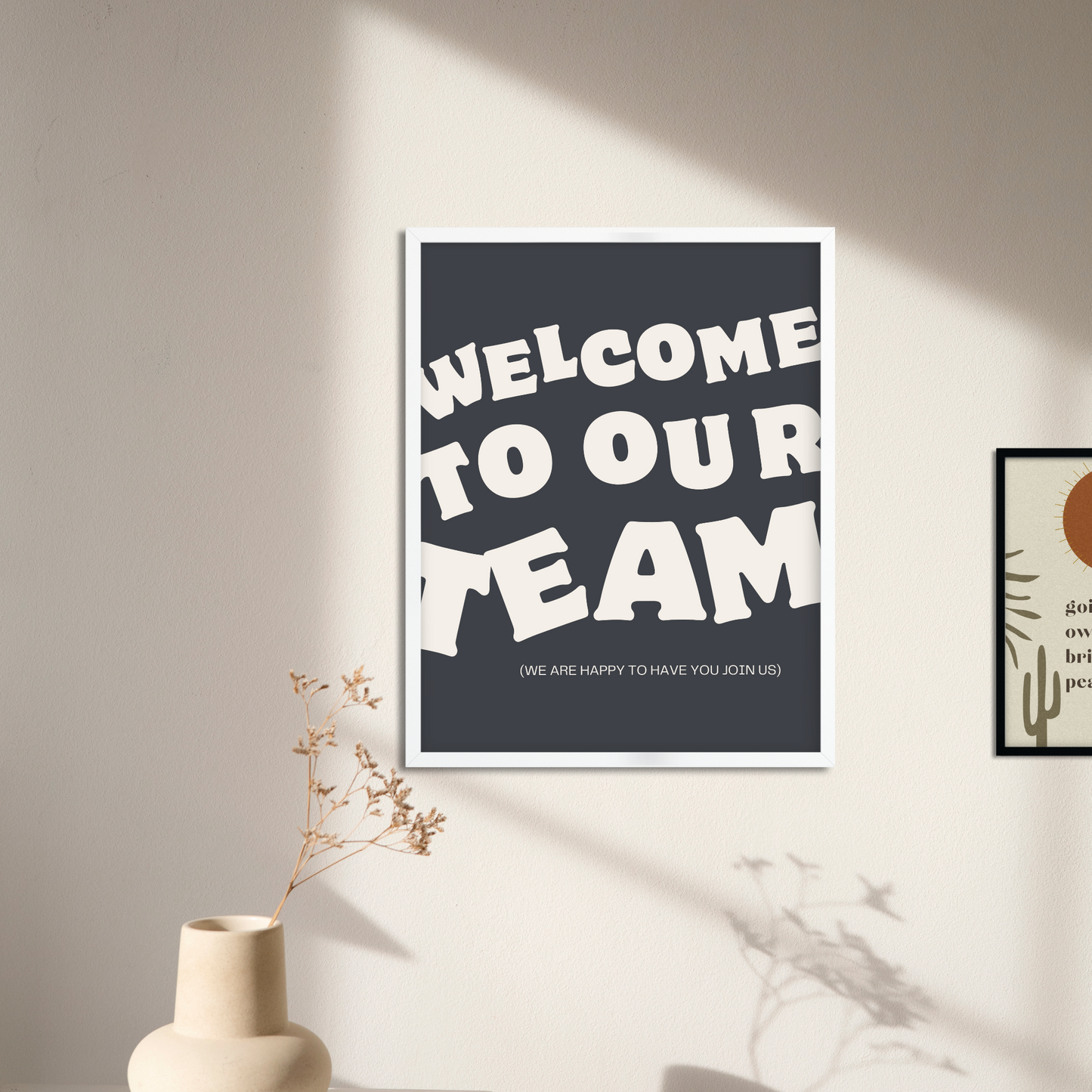 Welcome to Our Team Framed Art for Team Building