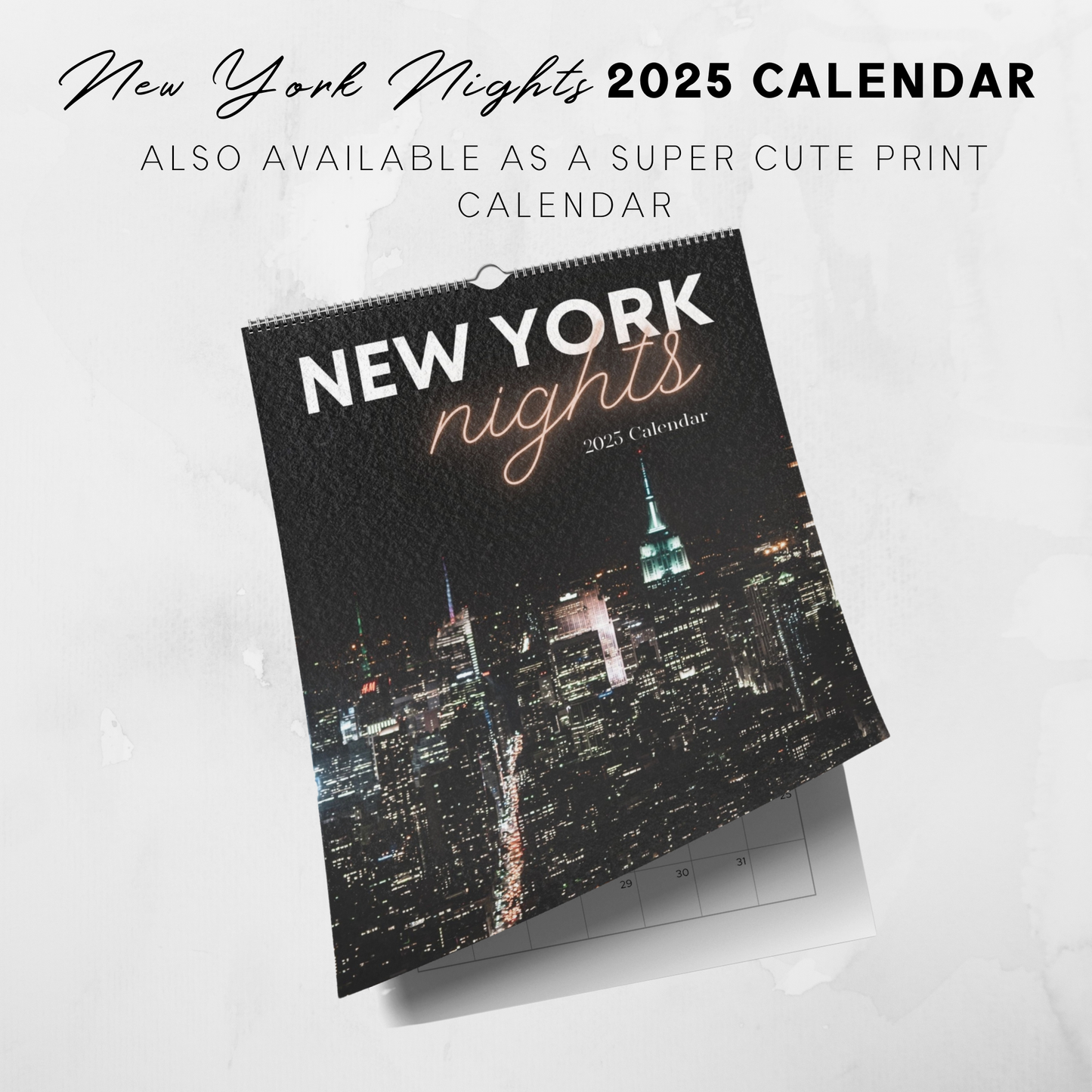 2025 Printable New York City Nights Calendar