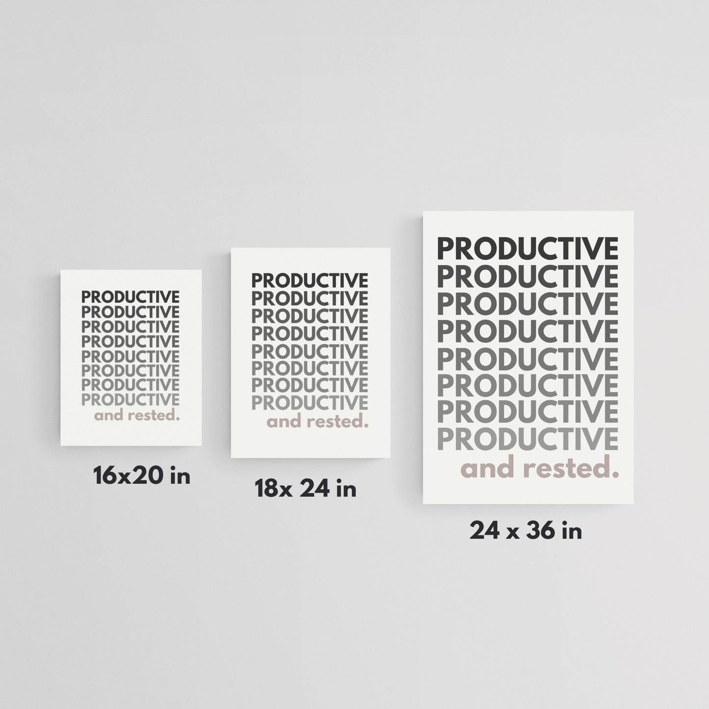 Póster impreso sin marco Productive AF, disponible en 5 tamaños, decoración artística para cubículos de oficina
