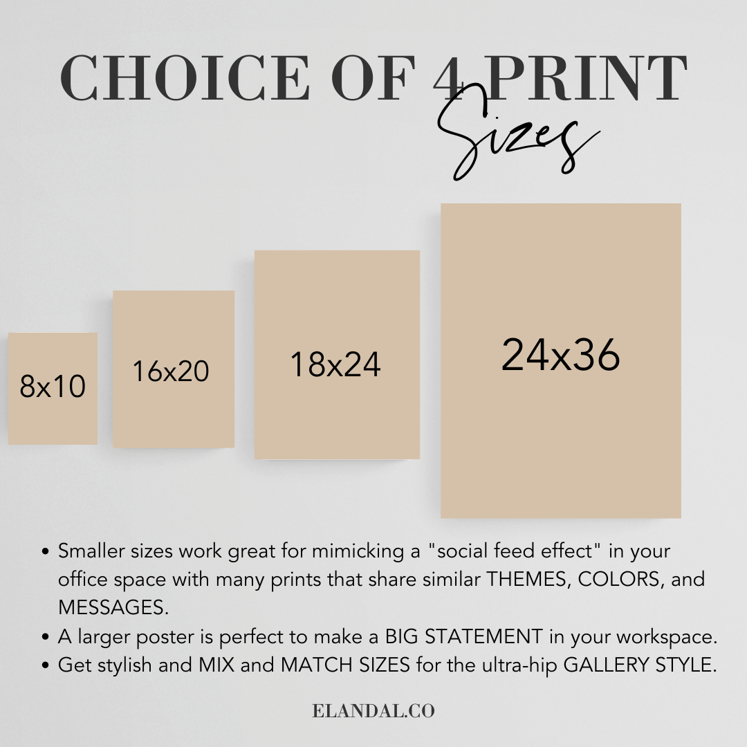 Póster con impresión sin marco "Better Together Inspirational Teamwork", disponible en 4 tamaños, decoración artística para cubículos de oficina