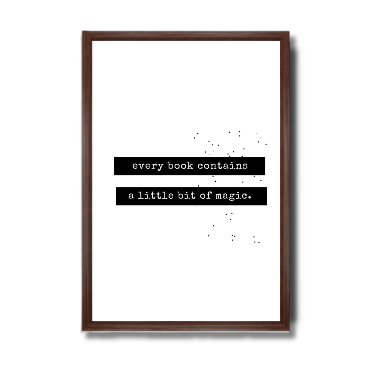 Books Contain Magic Inspirational Framed Poster