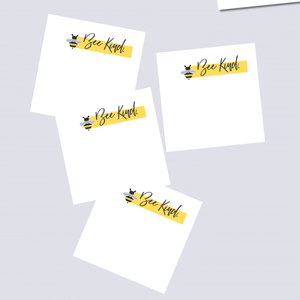 Bee Kind Sticky Notes 3"x3" Adhesive Notes Cubicle and Office Accessories