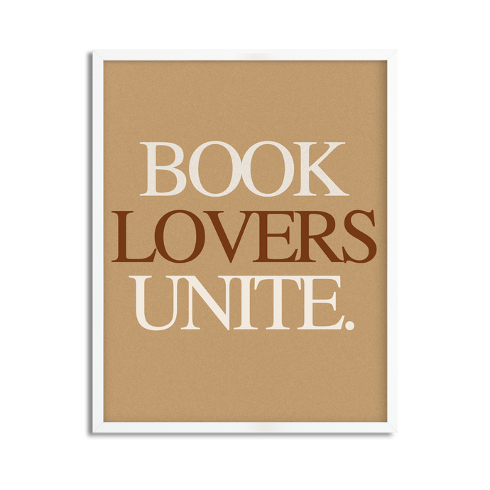 Book Lovers Unite Framed Poster Print
