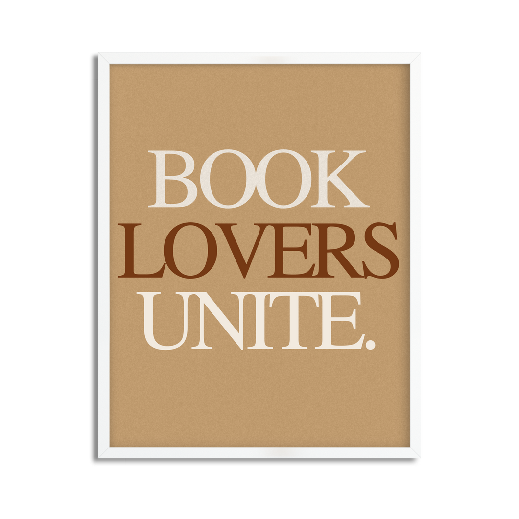 Book Lovers Unite Framed Poster Print