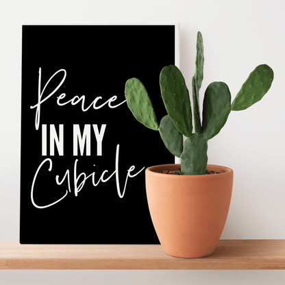 Peace in My Cubicle: Work Life Canvas Artwork
