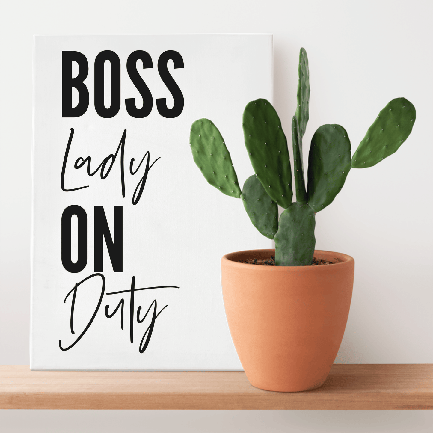 Obra de arte en lienzo de Boss Babe On Duty Work Life