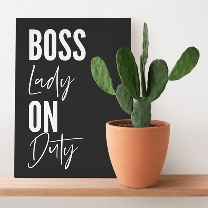 Obra de arte en lienzo de Boss Babe On Duty Work Life