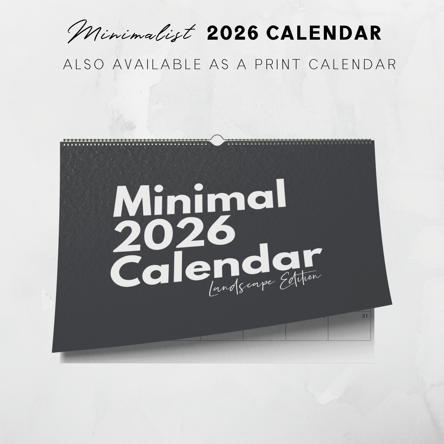 2026 Printable Landscape Calendar