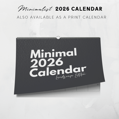 2026 Printable Landscape Calendar