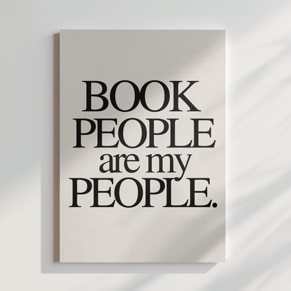 Book People Are My People: Canvas Artwork for Book Clubs