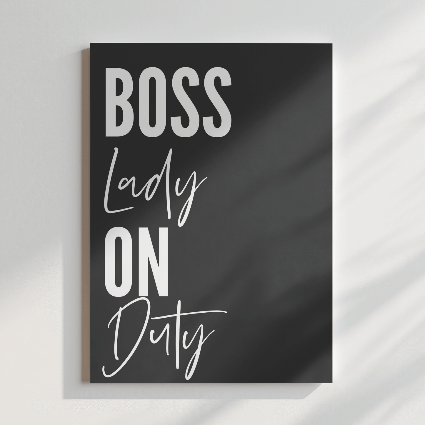 Obra de arte en lienzo de Boss Babe On Duty Work Life