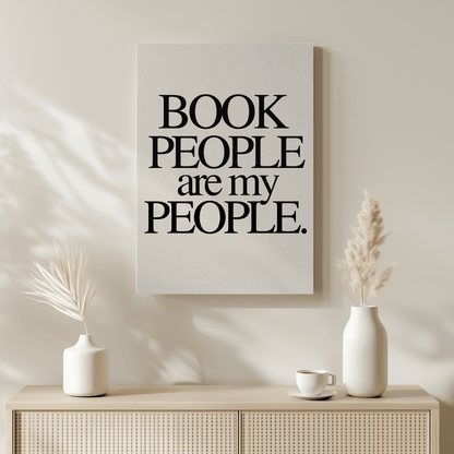 Book People Are My People: Canvas Artwork for Book Clubs
