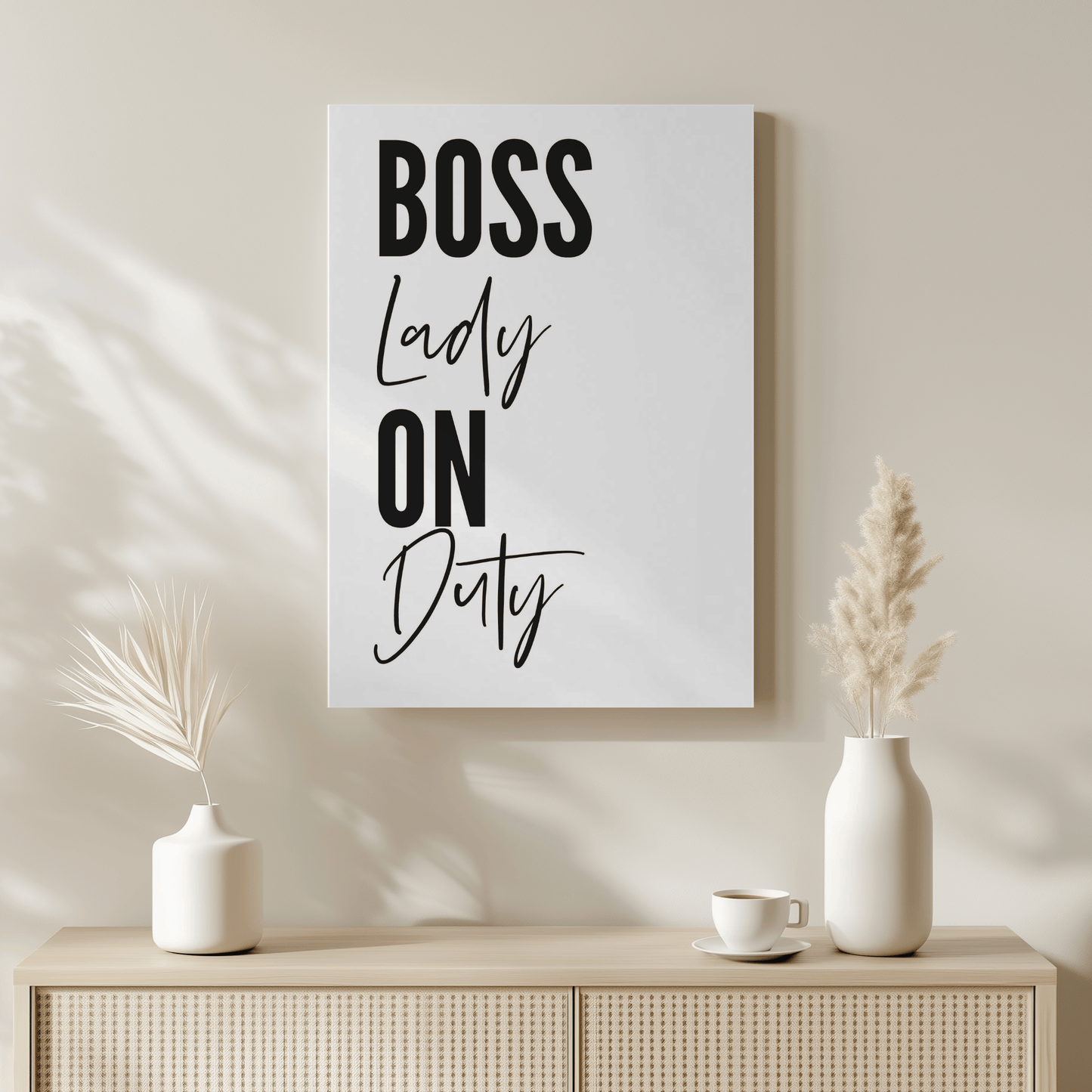 Obra de arte en lienzo de Boss Babe On Duty Work Life