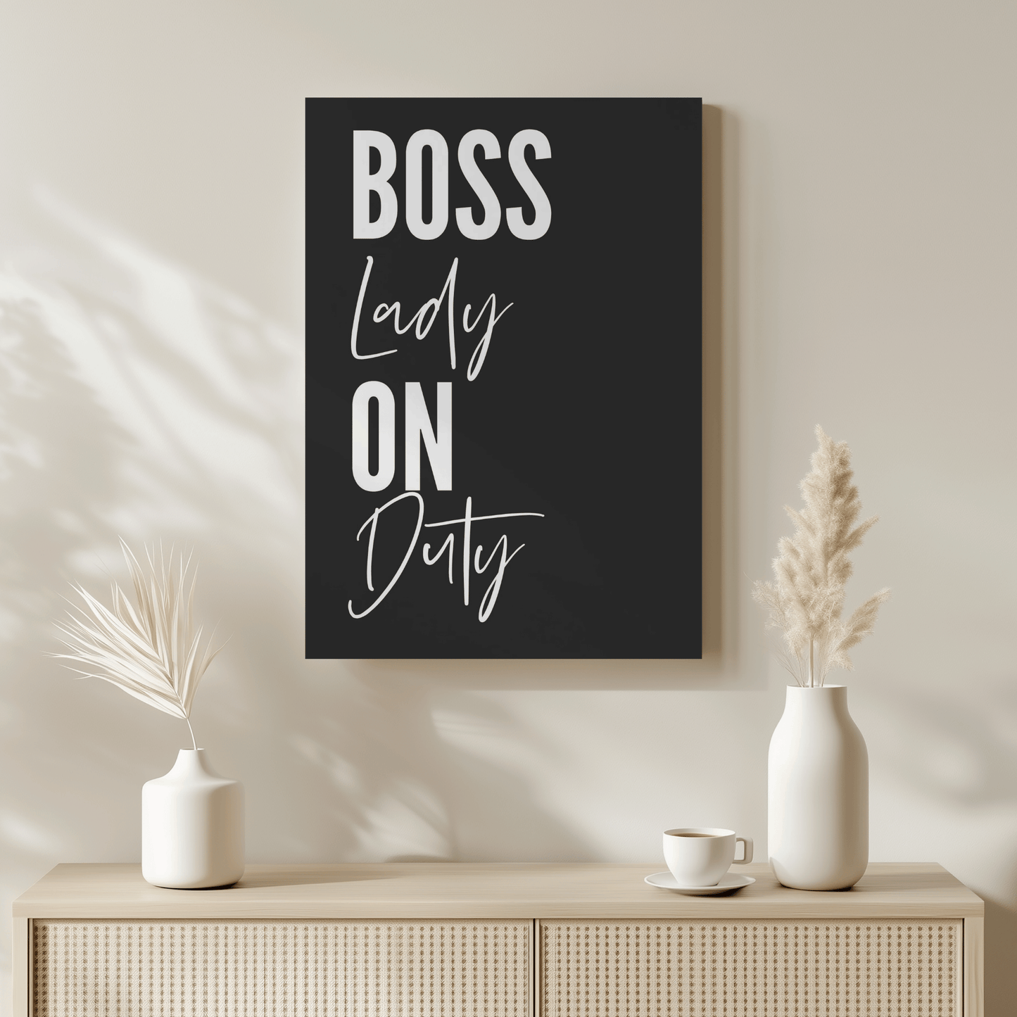 Obra de arte en lienzo de Boss Babe On Duty Work Life