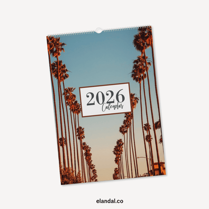 2026 Palm Trees Vertical Print Wall Calendar