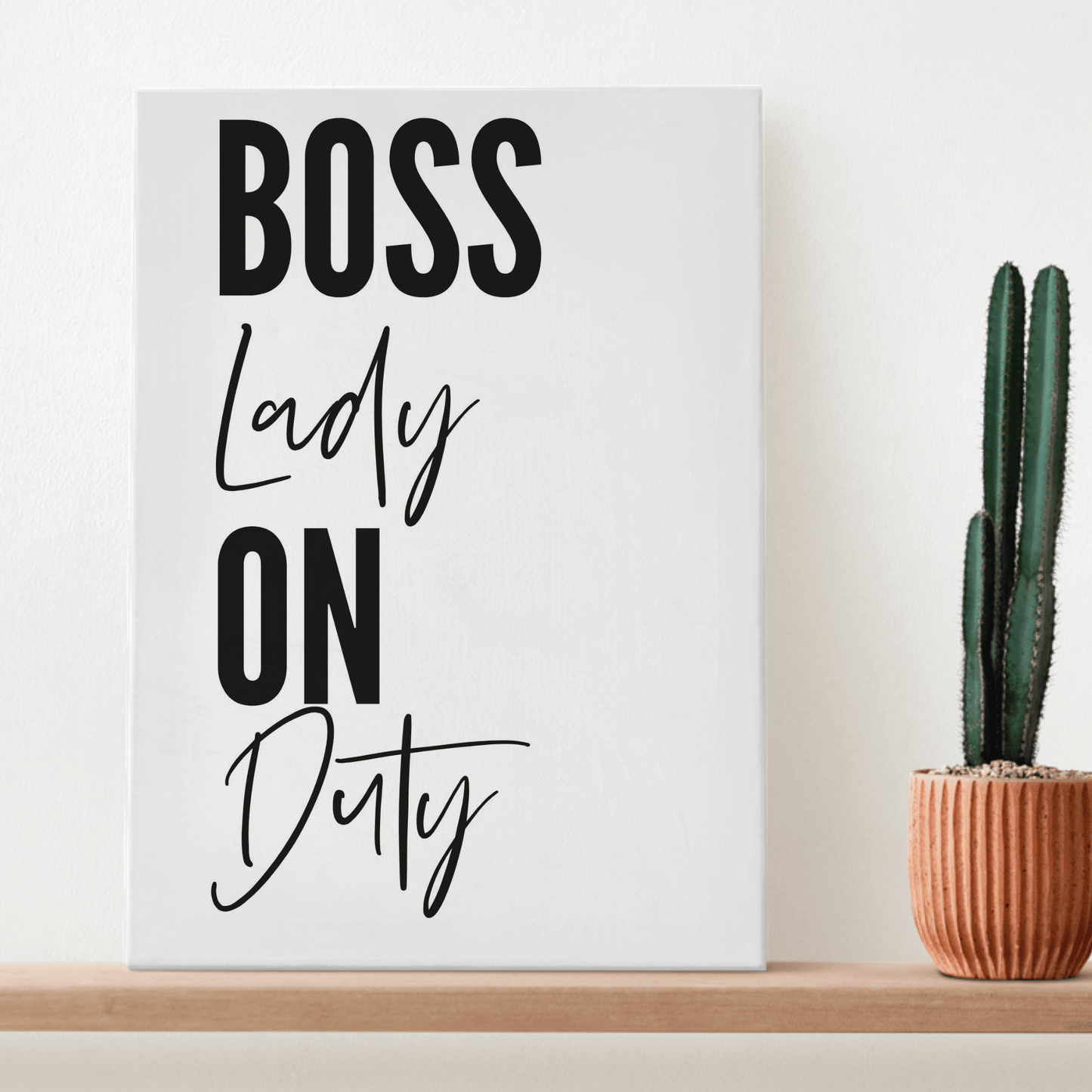 Obra de arte en lienzo de Boss Babe On Duty Work Life