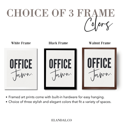 Office Jawn: Framed Philly-Themed Wall Art for Workspace