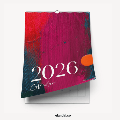 2026 Print Abstract Art Vertical Wall Calendar for Work, Office and Workspace Decor