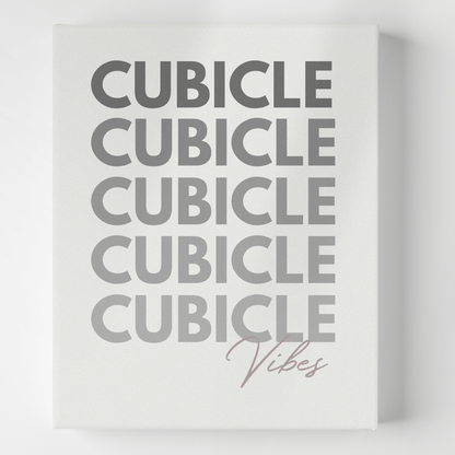 Cubicle Vibes Canvas Artwork for Workspace