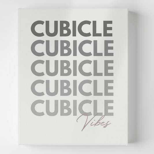 Cubicle Vibes Canvas Artwork for Workspace