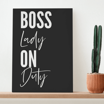 Obra de arte en lienzo de Boss Babe On Duty Work Life