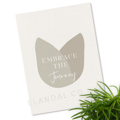 Printable Embrace the Journey, Motivational Wall Art for Your Workspace