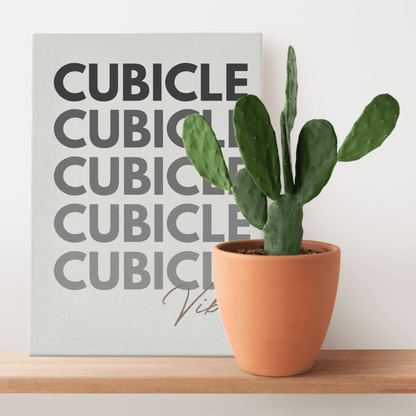 Cubicle Vibes Canvas Artwork for Workspace