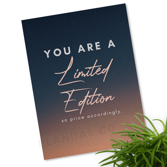 Printable You Are A Limited Edition: Motivational Wall Art for Office