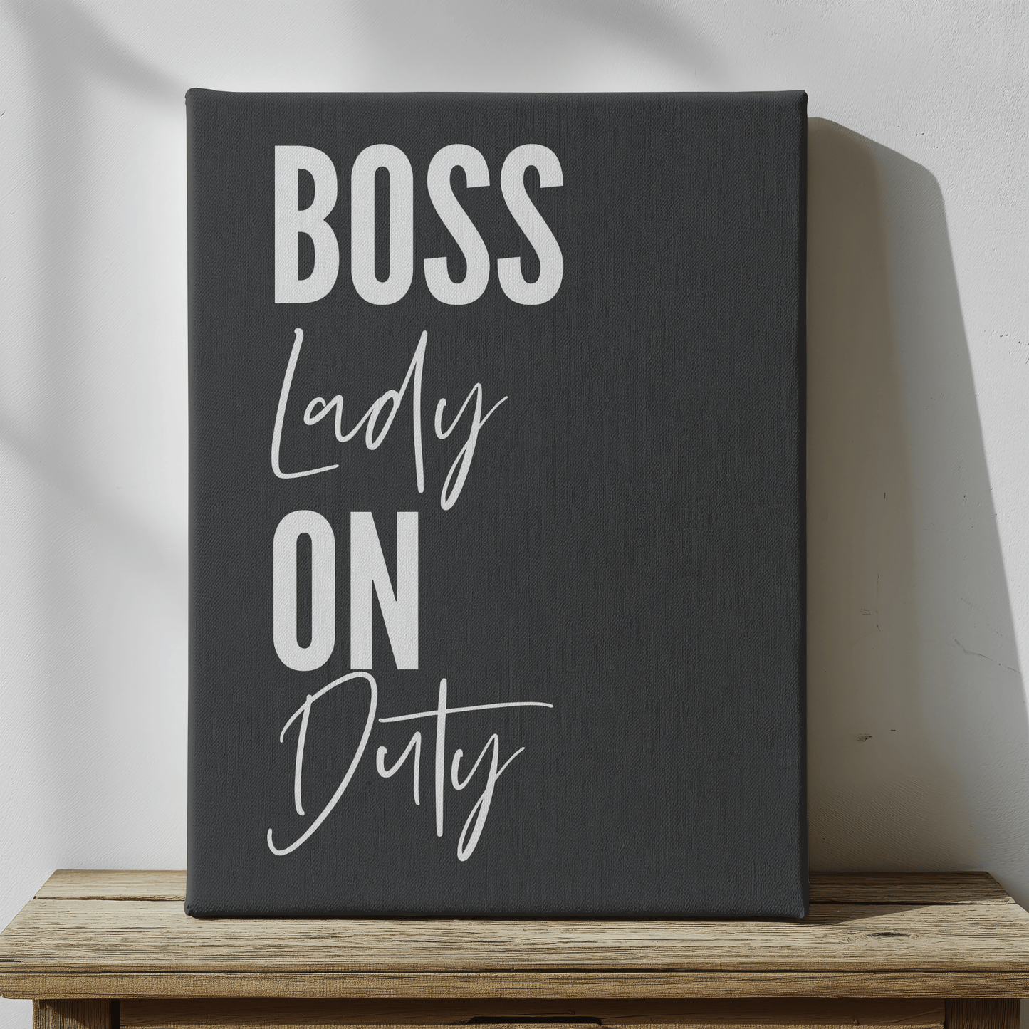 Obra de arte en lienzo de Boss Babe On Duty Work Life