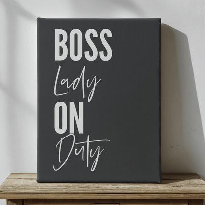 Obra de arte en lienzo de Boss Babe On Duty Work Life