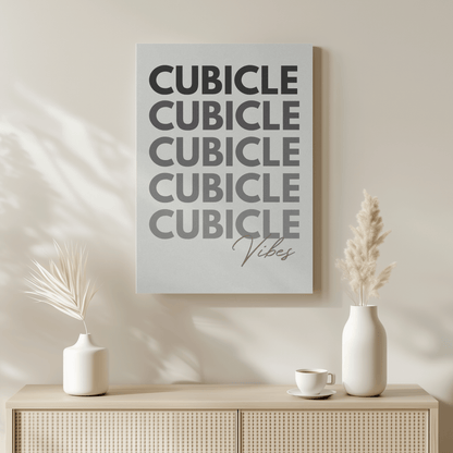 Cubicle Vibes Canvas Artwork for Workspace