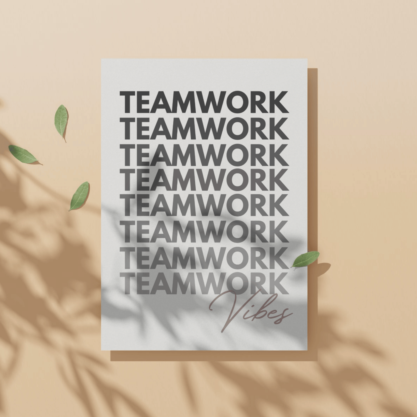 Teamwork Vibes: Unframed Print Artwork for Teams, Available in 5 Sizes