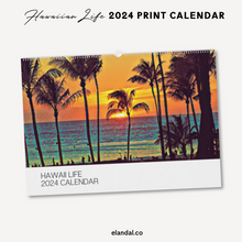 Load image into Gallery viewer, 2024 Print Hawaii Life Illustrated Wall Calendar