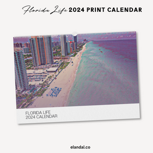 2024 Print Florida Illustrated Wall Calendar