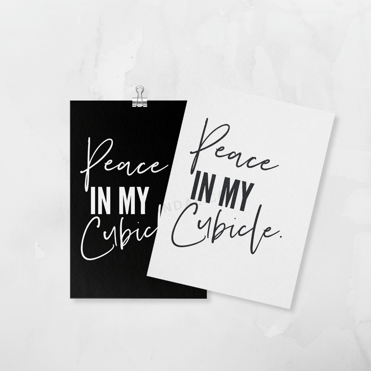 Printable Peace In My Cubicle, Inspirational Cubicle and Office Wall Art and Decor
