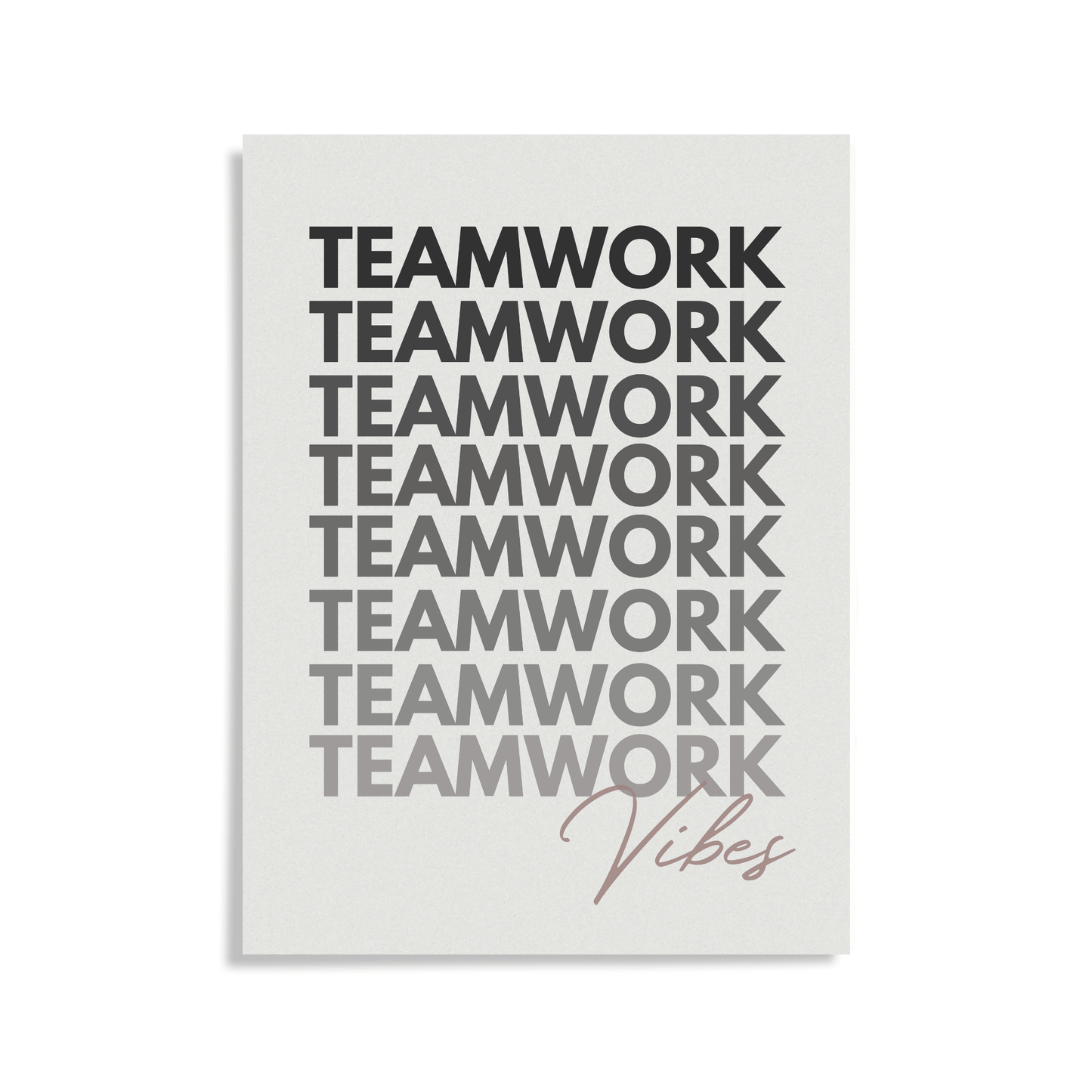 Teamwork Vibes: Unframed Print Artwork for Teams, Available in 5 Sizes