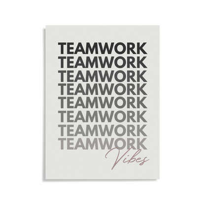 Teamwork Vibes: Unframed Print Artwork for Teams, Available in 5 Sizes
