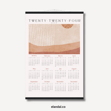 Load image into Gallery viewer, 2024 Print Boho Desert Themed Poster Wall Calendar with Hangers