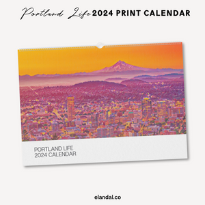 2024 Print Portland Illustrated Wall Calendar