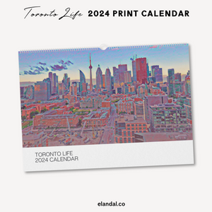 2024 Print Toronto Illustrated Wall Calendar