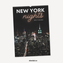 Load image into Gallery viewer, 2024 New York Nights Vertical Print Wall Calendar